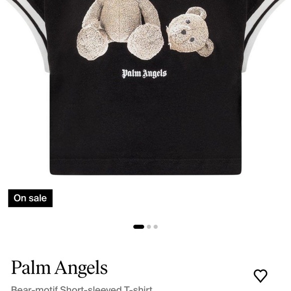 Palm Angels Bear-Motif Short-Sleeved T-Shirt × - Picture 3 of 3